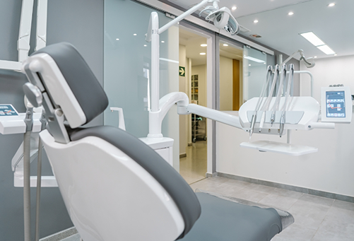 Treatment chair in dental office